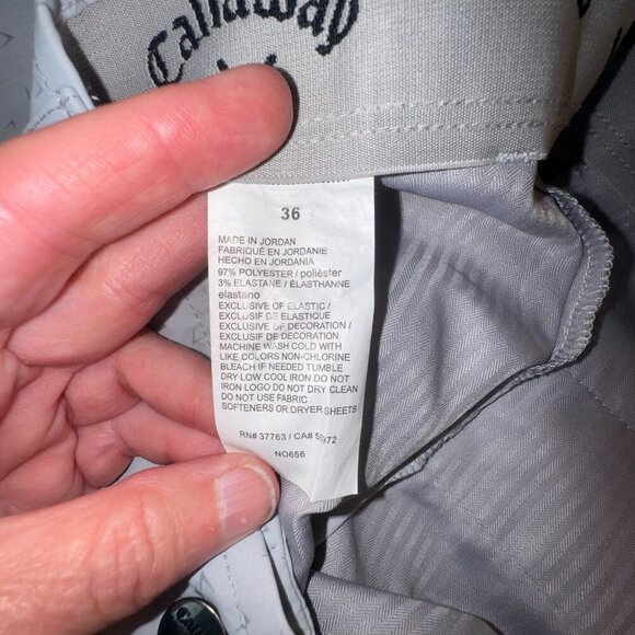 Callaway Shorts Mens Size 36 Blue Performance Golf Lightweight Moisture Wicking - Picture 9 of 9